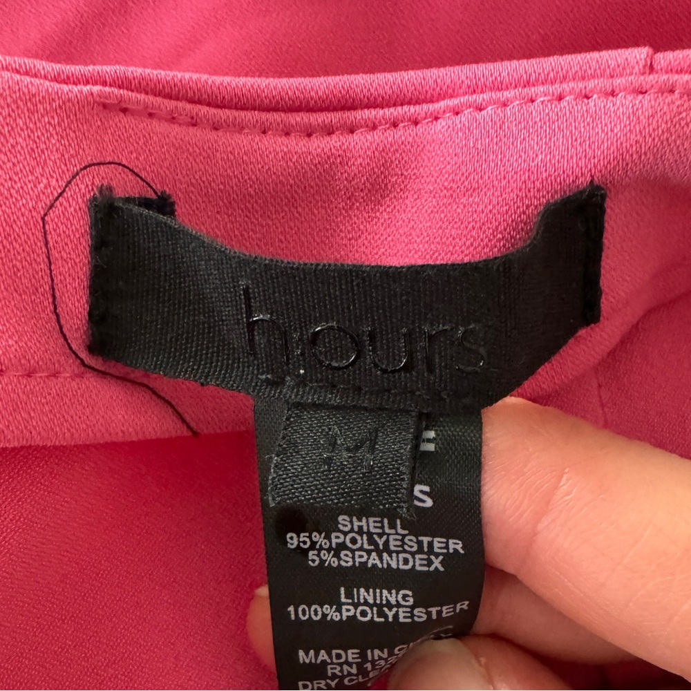 H:ours PENELOPE HOT PINK MINI SKIRT ENVELOPE SLIT SKIRT - Picture 9 of 10